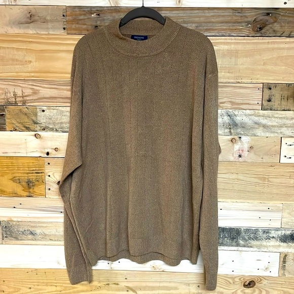 Dockers size XXL camel color mock neck long sleeve acrylic sweater